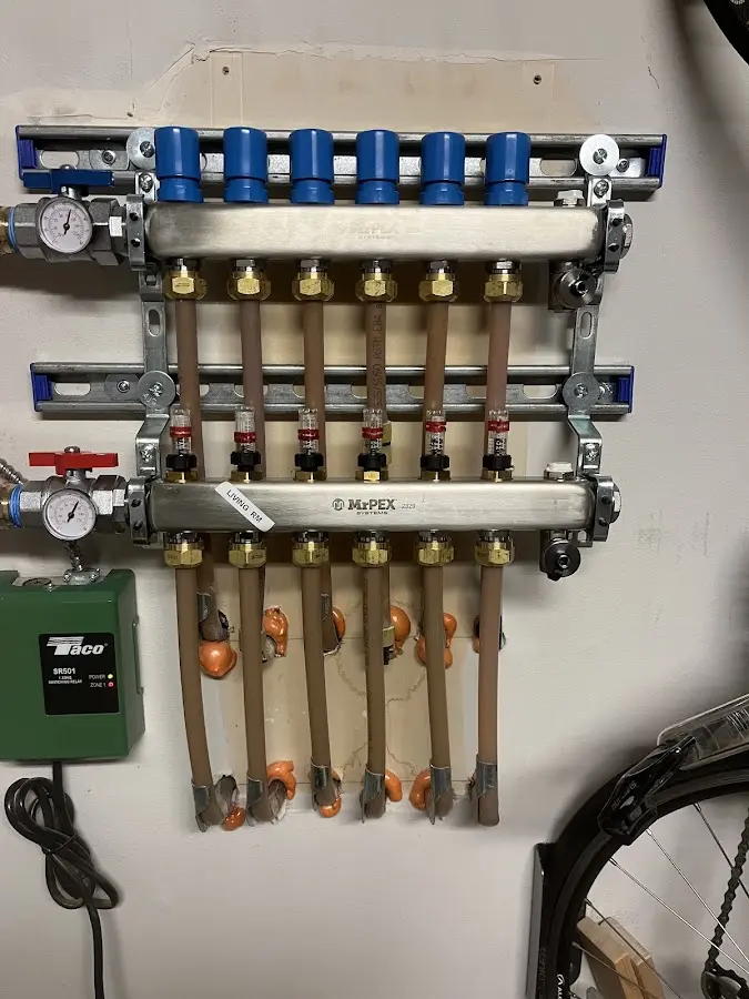 Plumber performing Gas Leak Detection at a residential property in Aurora